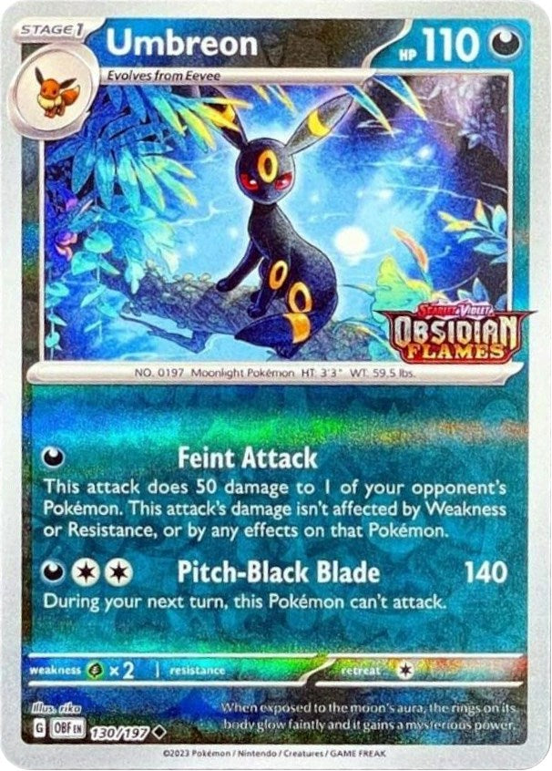 Umbreon (130/197) (Obsidian Flames Stamped) [Scarlet & Violet: Obsidian Flames] | Tables and Towers