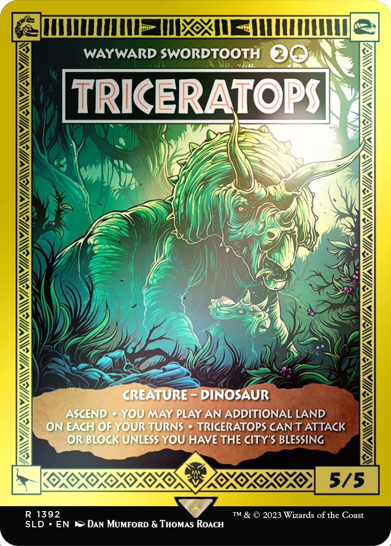 Triceratops - Wayward Swordtooth (Rainbow Foil) [Secret Lair Drop Series] | Tables and Towers