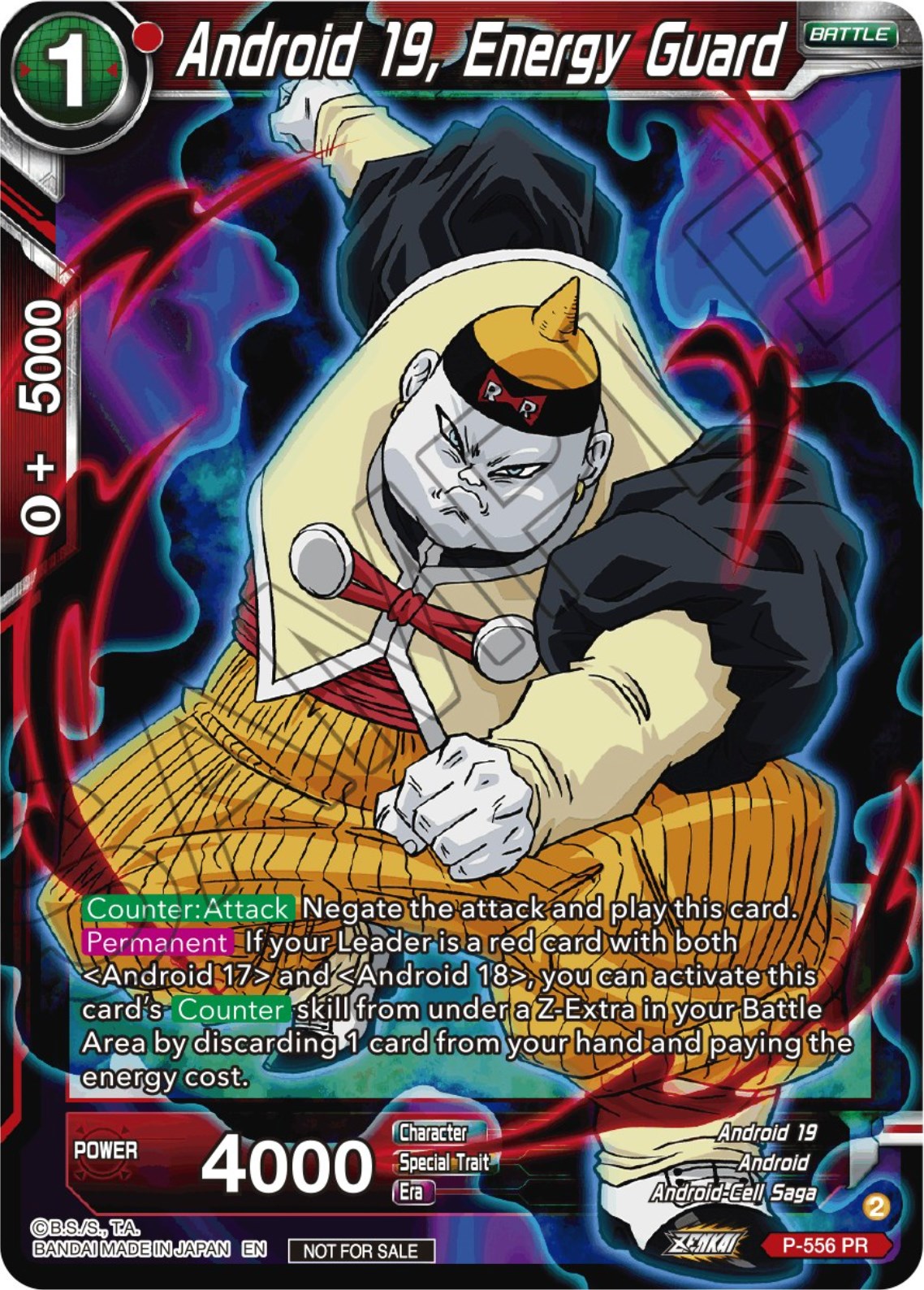 Android 19, Energy Guard (Zenkai Series Tournament Pack Vol.6) (P-556) [Tournament Promotion Cards] | Tables and Towers