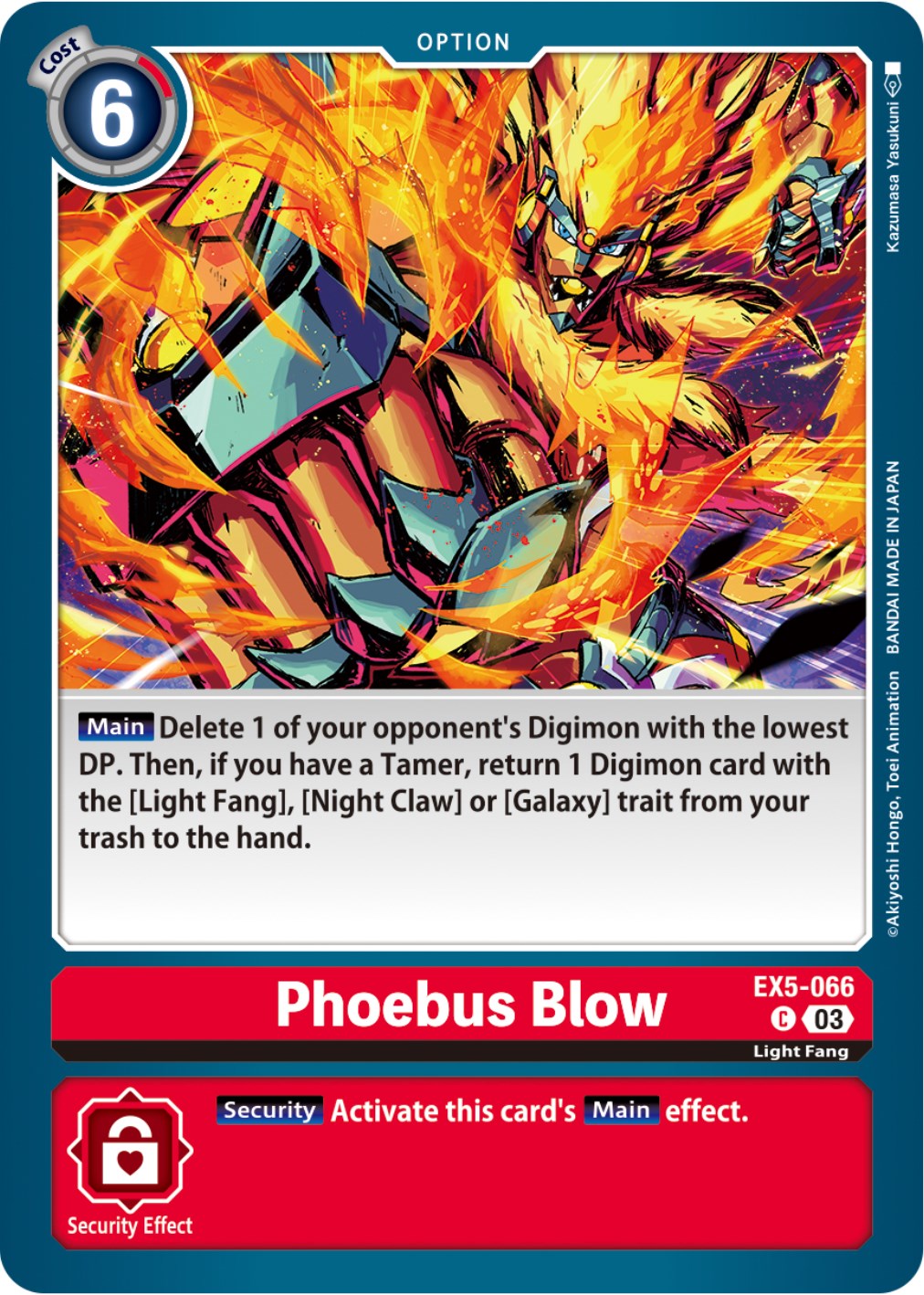 Phoebus Blow [EX5-066] [Animal Colosseum] | Tables and Towers