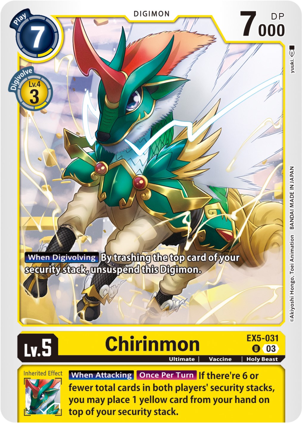 Chirinmon [EX5-031] [Animal Colosseum] | Tables and Towers