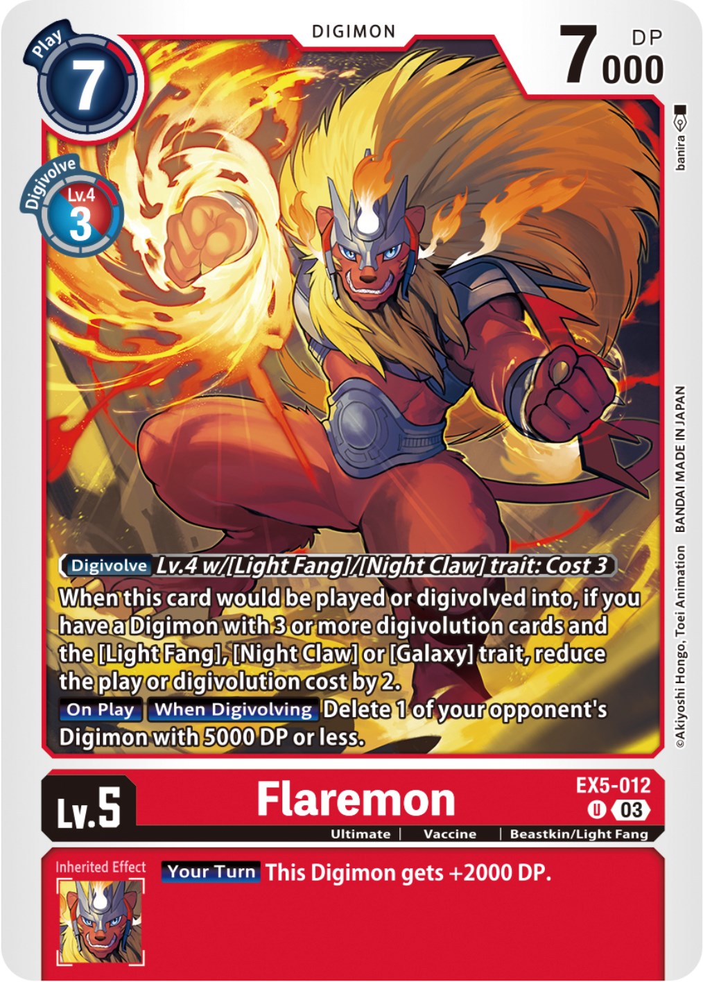 Flaremon [EX5-012] [Animal Colosseum] | Tables and Towers