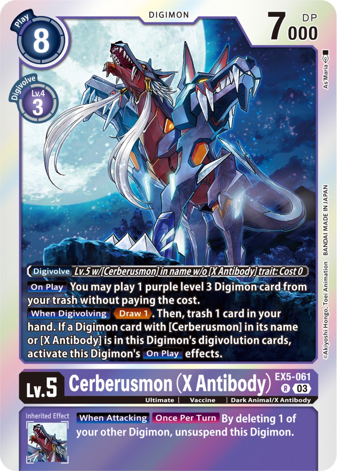 Cerberusmon (X Antibody) [EX5-061] [Animal Colosseum] | Tables and Towers