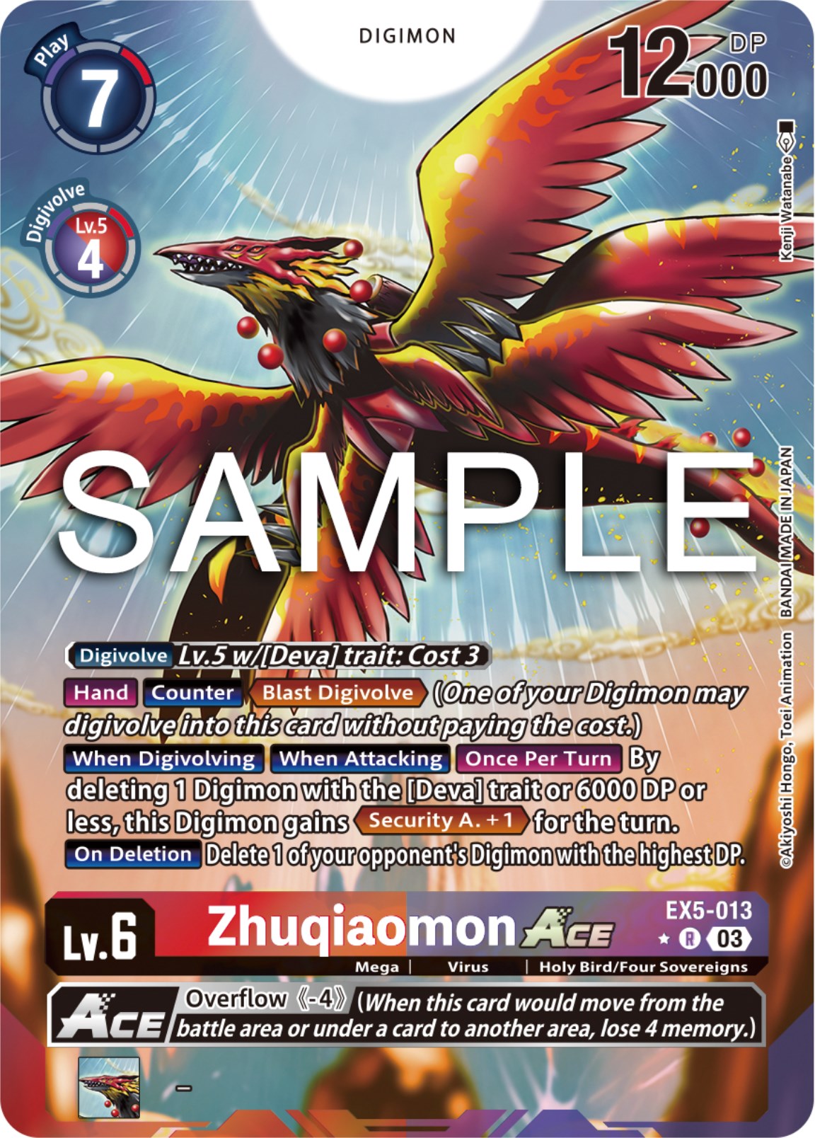 Zhuqiaomon Ace [EX5-013] (Alternate Art) [Animal Colosseum] | Tables and Towers