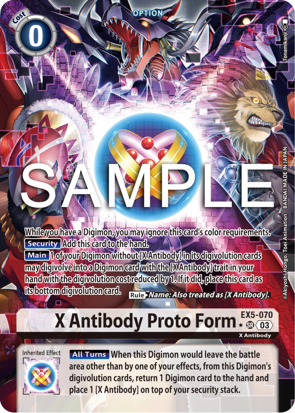 X Antibody Proto Form [EX5-070] (Alternate Art) [Animal Colosseum] | Tables and Towers