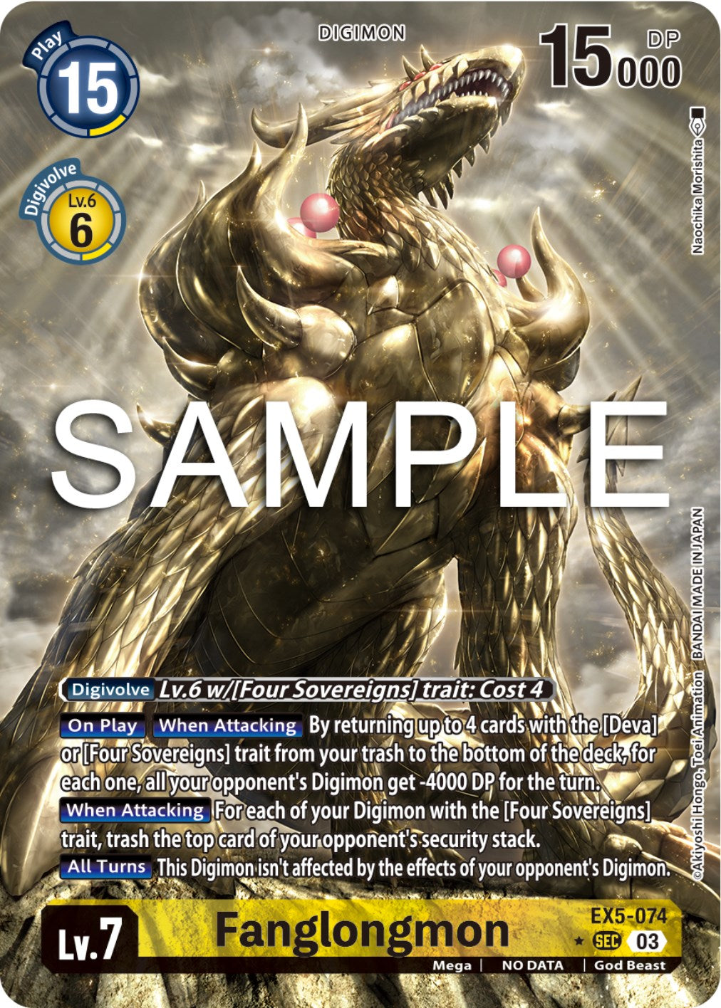 Fanglongmon [EX5-074] (Alternate Art) [Animal Colosseum] | Tables and Towers