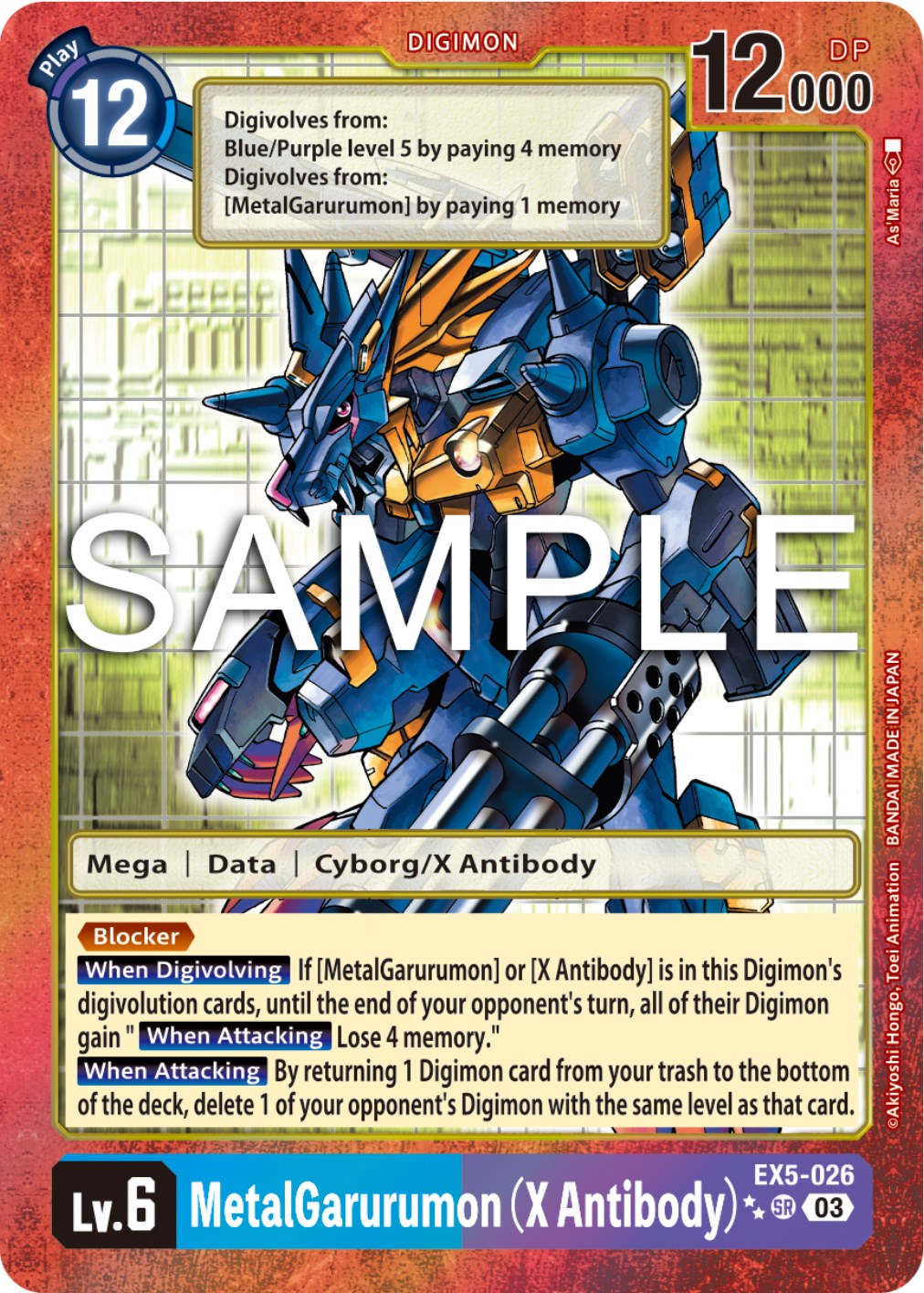 MetalGarurumon (X Antibody) [EX5-026] (2 Star Alternate Art) [Animal Colosseum] | Tables and Towers