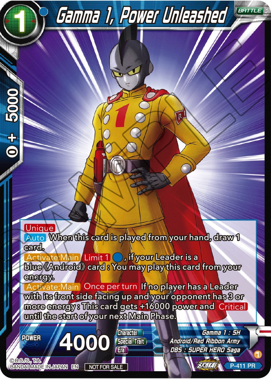 Gamma 1, Power Unleashed (Zenkai Series Tournament Pack Vol.1) (P-411) [Tournament Promotion Cards] | Tables and Towers