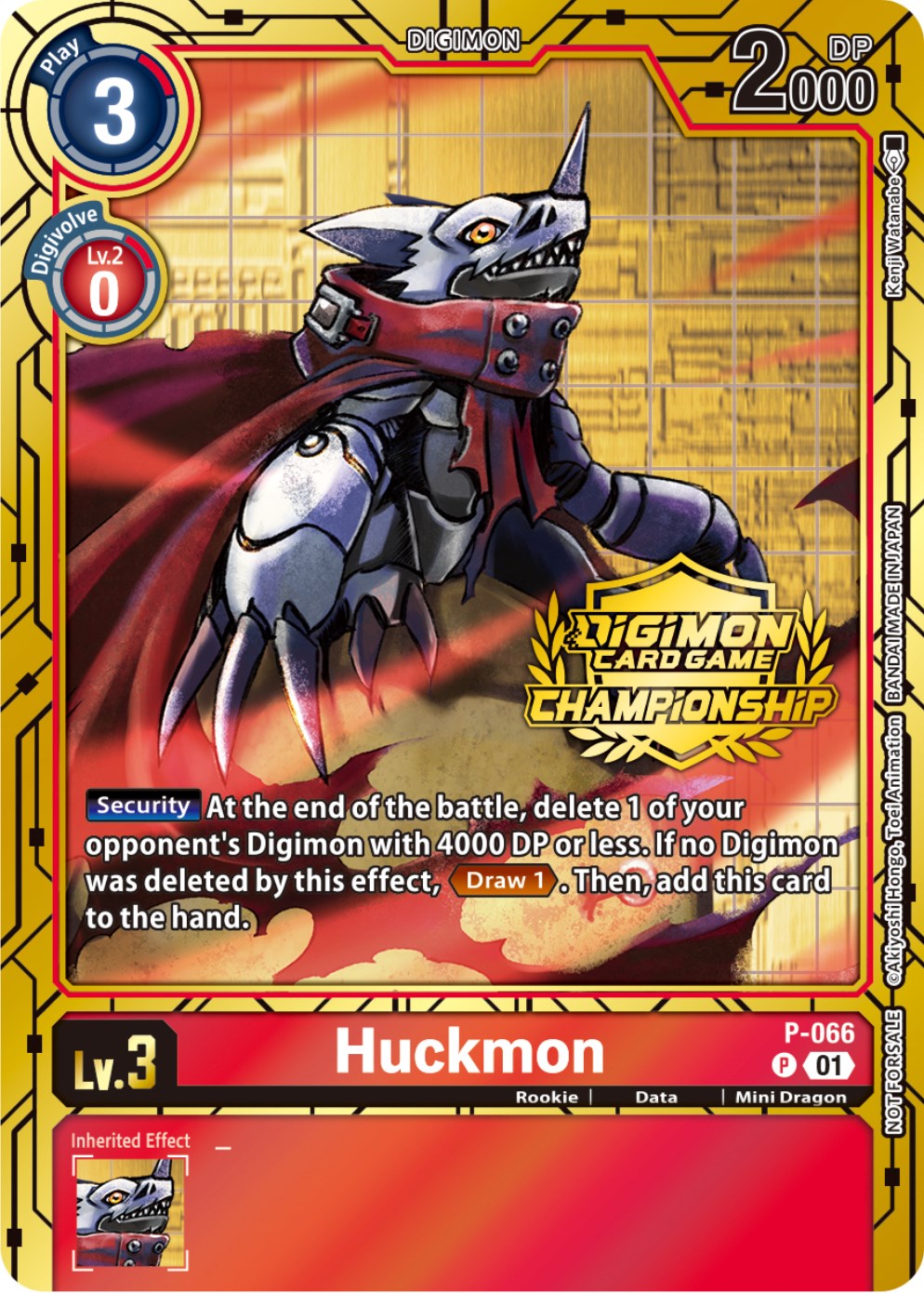 Huckmon [P-066] (Championship 2023 Gold Card Set) [Promotional Cards] | Tables and Towers