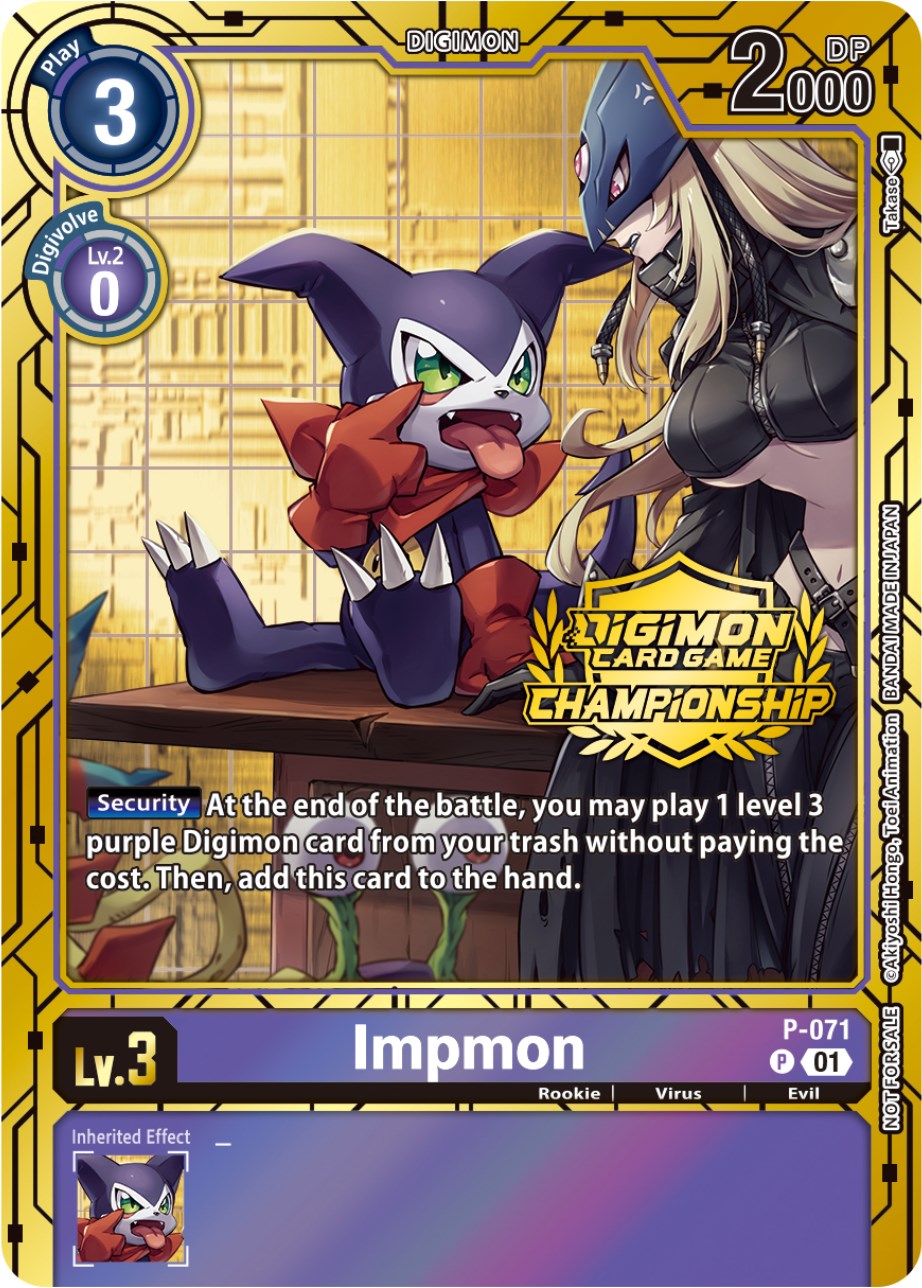 Impmon [P-071] (Championship 2023 Gold Card Set) [Promotional Cards] | Tables and Towers