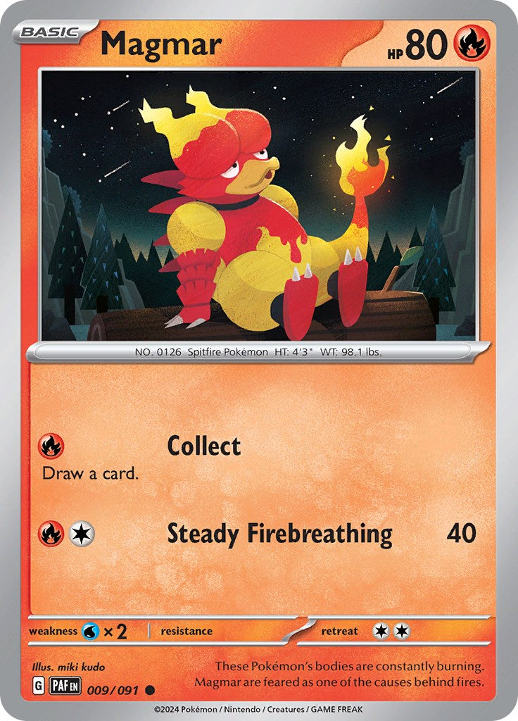 Magmar (009/091) [Scarlet & Violet: Paldean Fates] | Tables and Towers