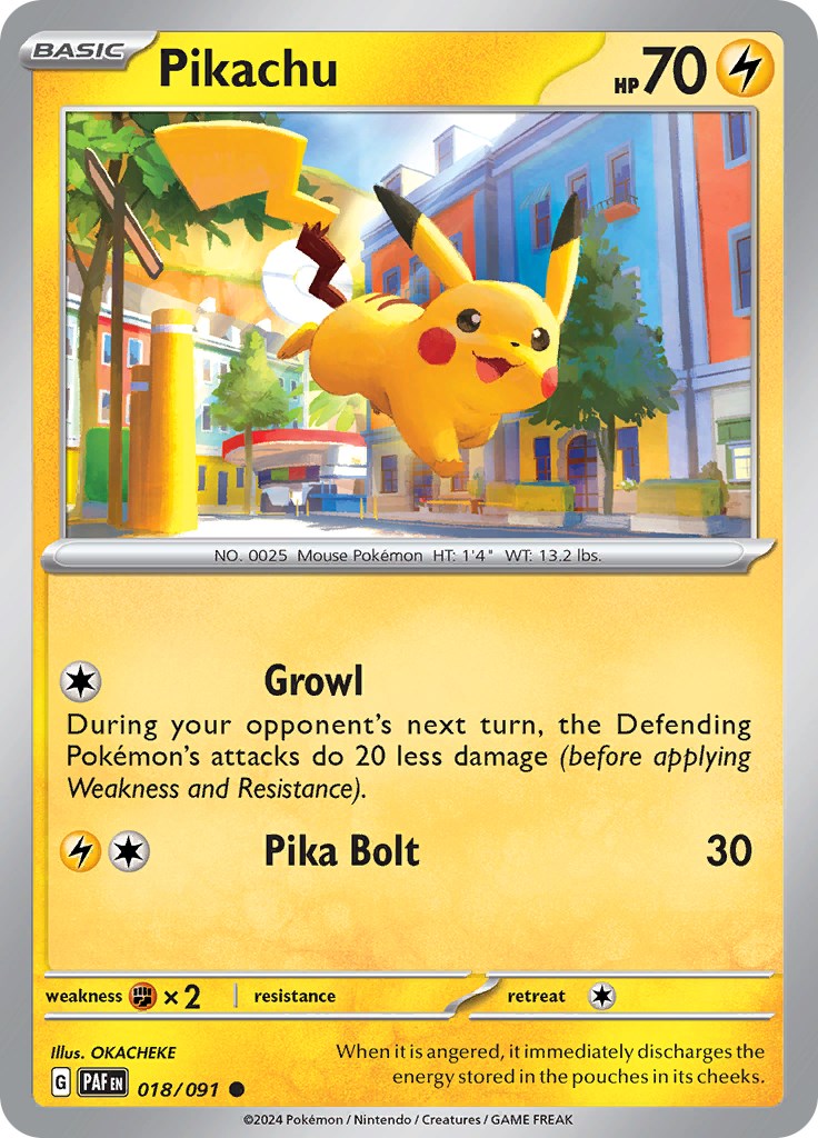 Pikachu (018/091) [Scarlet & Violet: Paldean Fates] | Tables and Towers