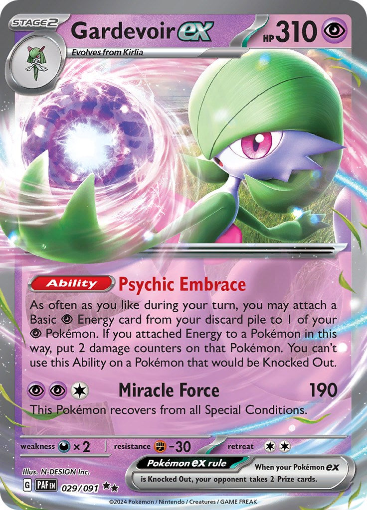 Gardevoir ex (029/091) [Scarlet & Violet: Paldean Fates] | Tables and Towers