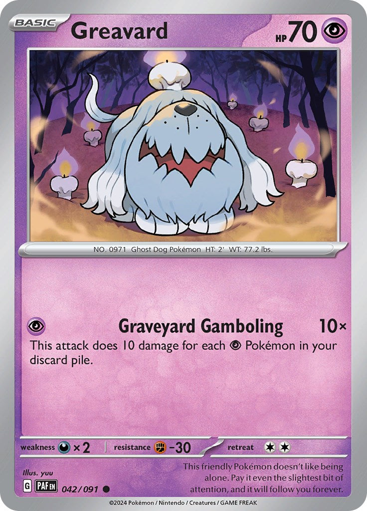 Greavard (042/091) [Scarlet & Violet: Paldean Fates] | Tables and Towers