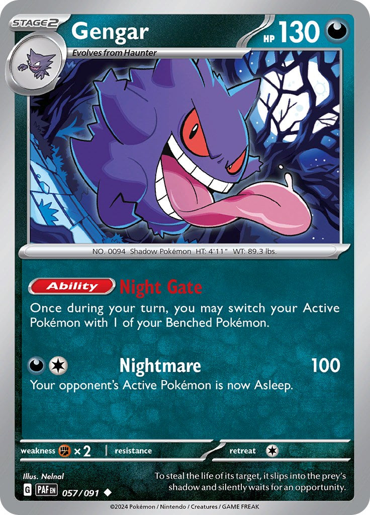 Gengar (057/091) [Scarlet & Violet: Paldean Fates] | Tables and Towers