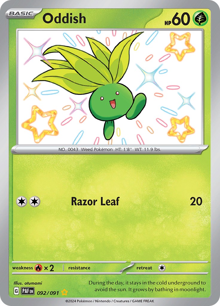 Oddish (092/091) [Scarlet & Violet: Paldean Fates] | Tables and Towers