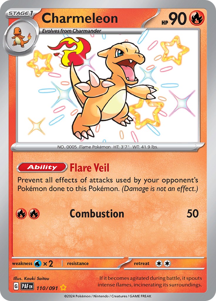 Charmeleon (110/091) [Scarlet & Violet: Paldean Fates] | Tables and Towers