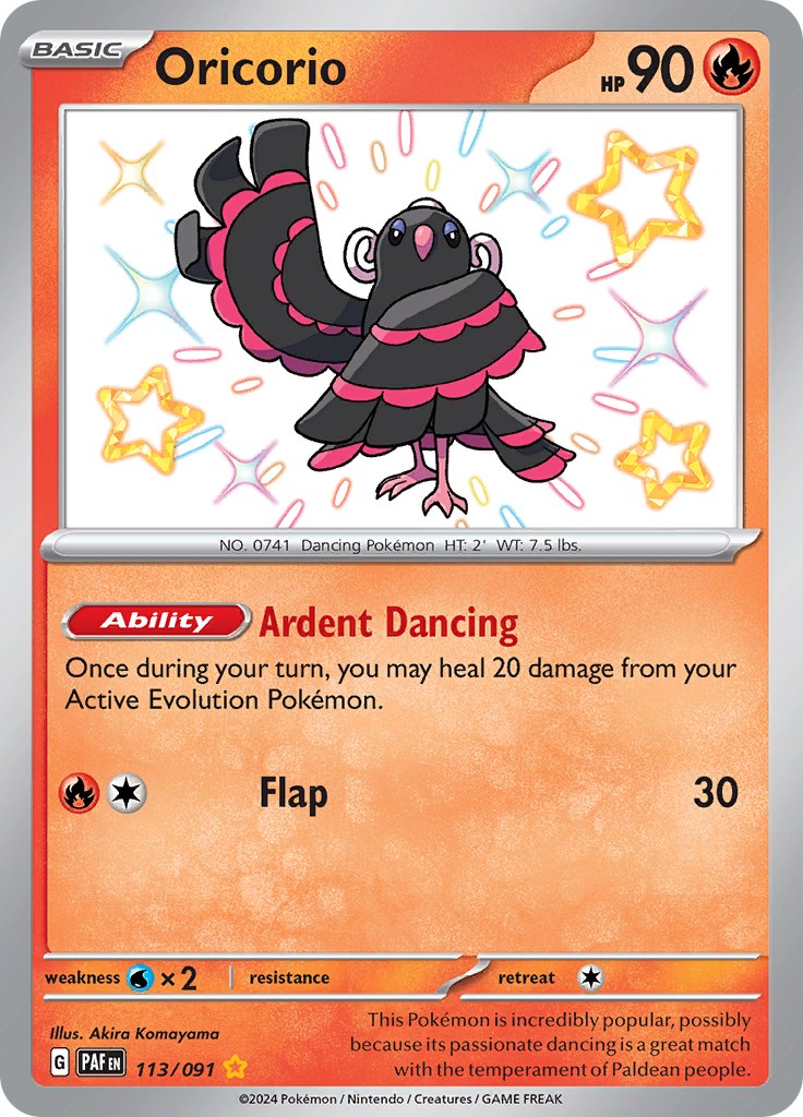 Oricorio (113/091) [Scarlet & Violet: Paldean Fates] | Tables and Towers