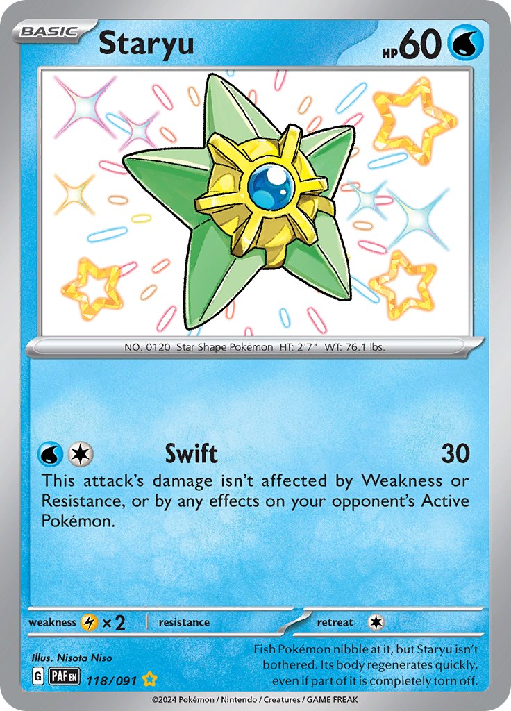 Staryu (118/091) [Scarlet & Violet: Paldean Fates] | Tables and Towers