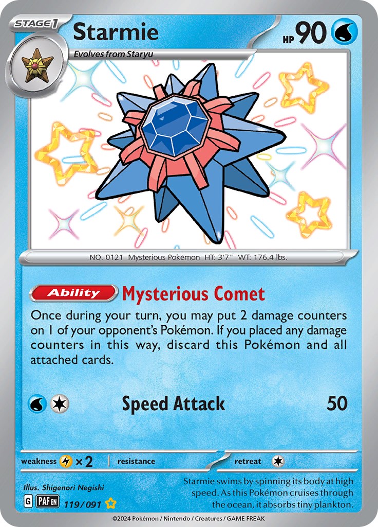 Starmie (119/091) [Scarlet & Violet: Paldean Fates] | Tables and Towers