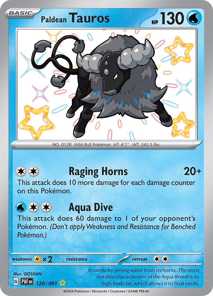 Paldean Tauros (120/091) [Scarlet & Violet: Paldean Fates] | Tables and Towers