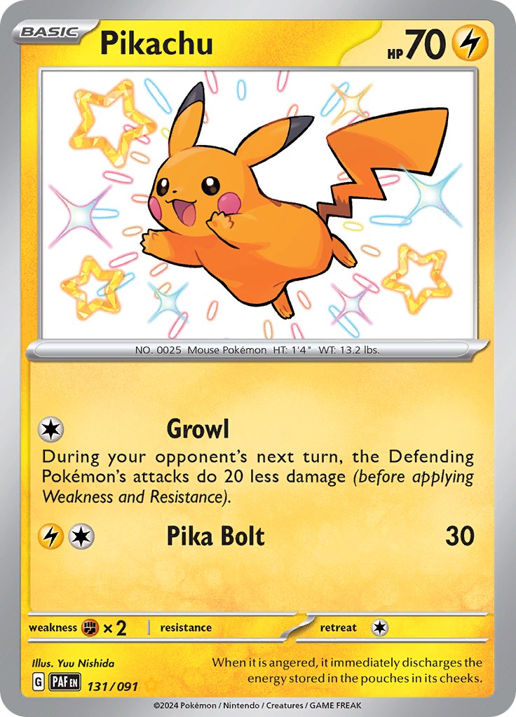 Pikachu (131/091) [Scarlet & Violet: Paldean Fates] | Tables and Towers