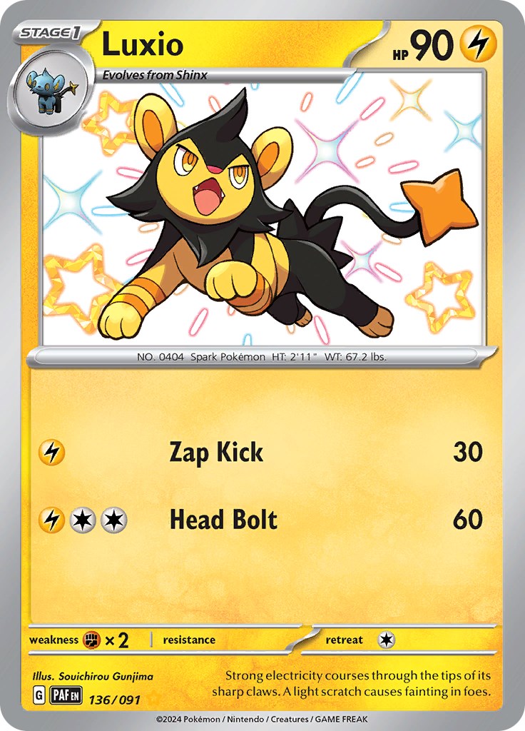 Luxio (136/091) [Scarlet & Violet: Paldean Fates] | Tables and Towers