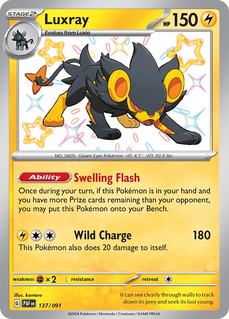 Luxray (137/091) [Scarlet & Violet: Paldean Fates] | Tables and Towers