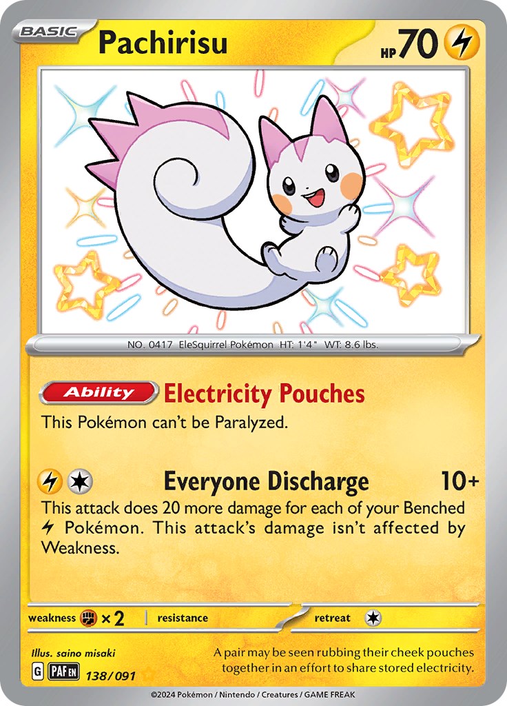 Pachirisu (138/091) [Scarlet & Violet: Paldean Fates] | Tables and Towers