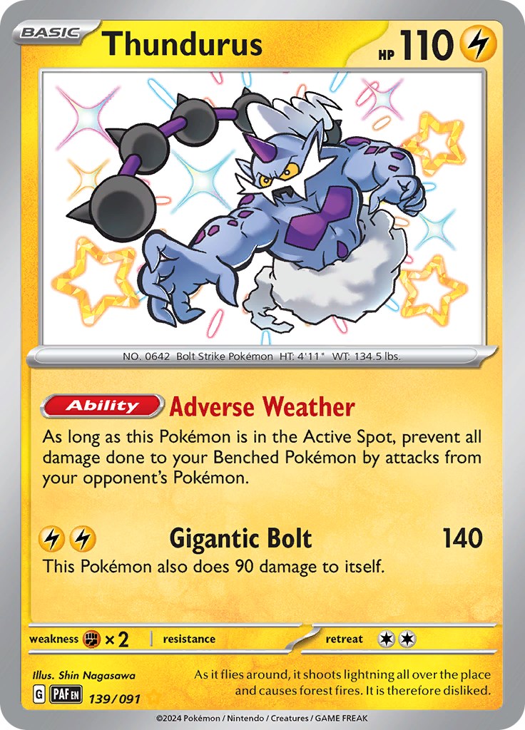 Thundurus (139/091) [Scarlet & Violet: Paldean Fates] | Tables and Towers