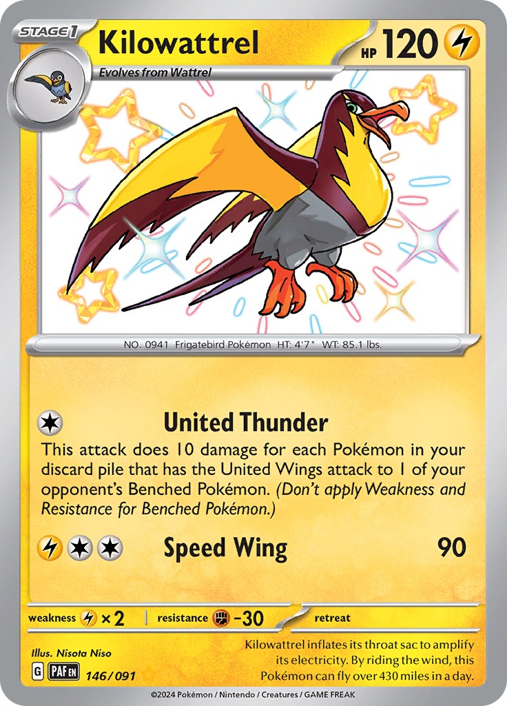 Kilowattrel (146/091) [Scarlet & Violet: Paldean Fates] | Tables and Towers