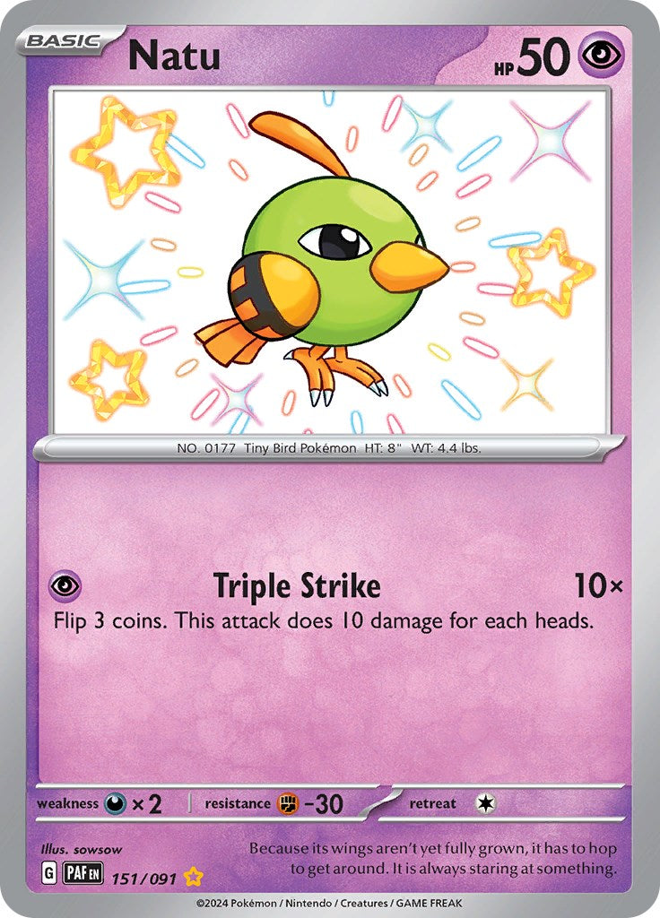 Natu (151/091) [Scarlet & Violet: Paldean Fates] | Tables and Towers