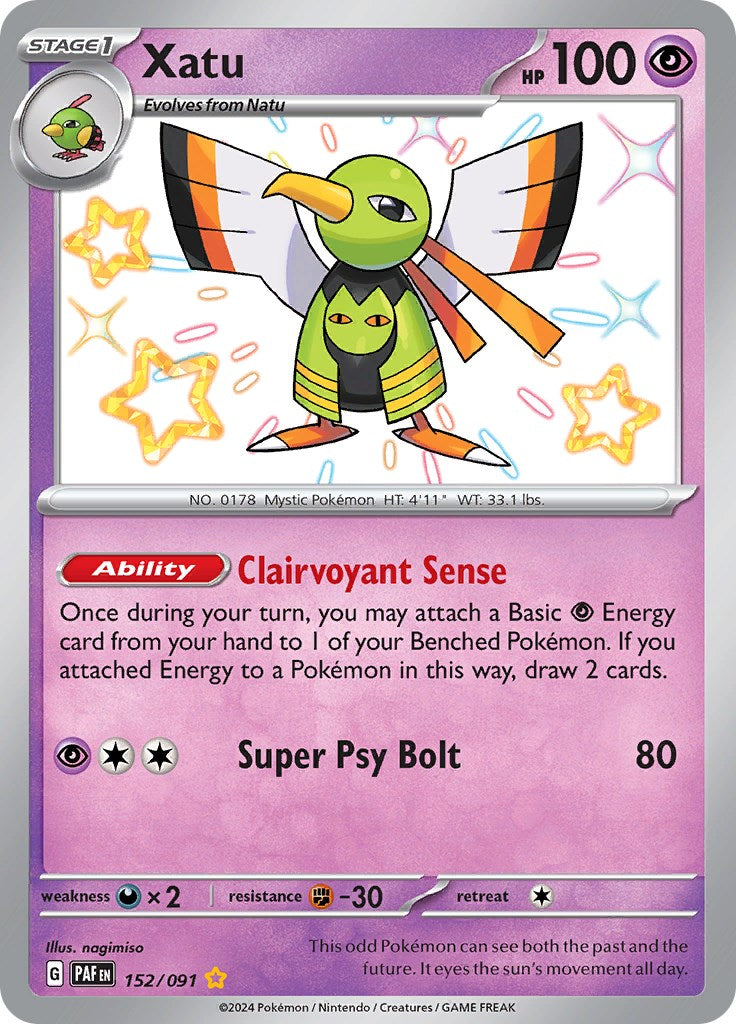 Xatu (152/091) [Scarlet & Violet: Paldean Fates] | Tables and Towers