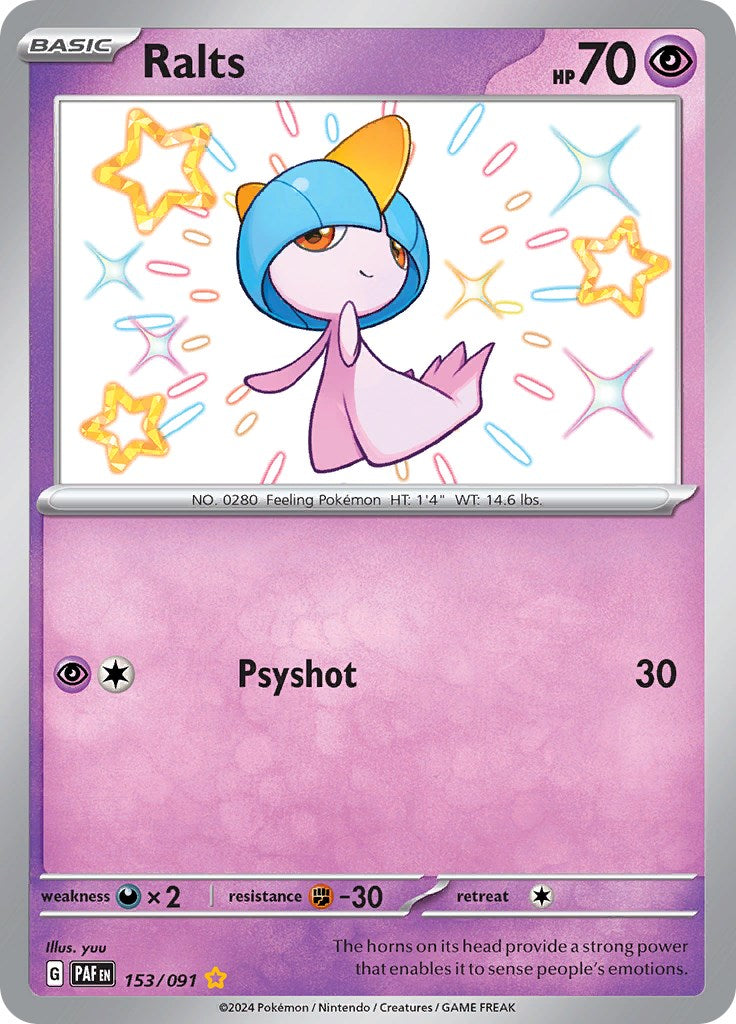 Ralts (153/091) [Scarlet & Violet: Paldean Fates] | Tables and Towers