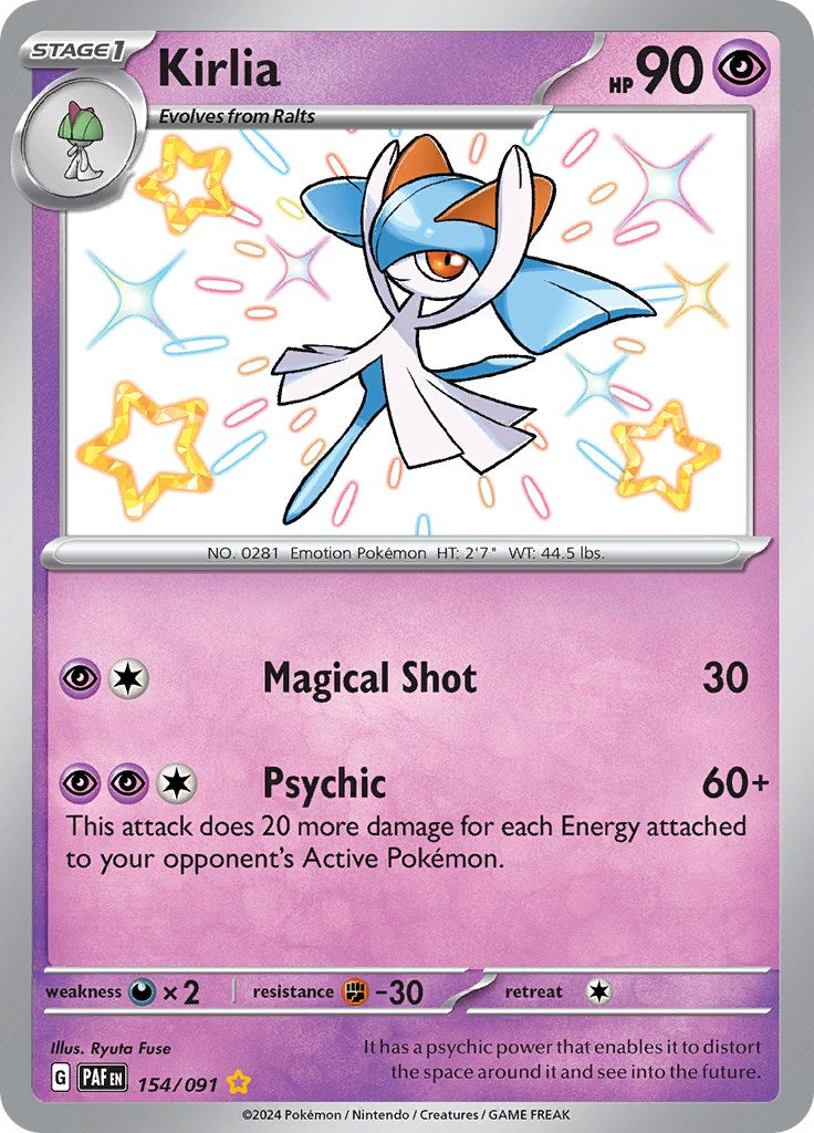 Kirlia (154/091) [Scarlet & Violet: Paldean Fates] | Tables and Towers