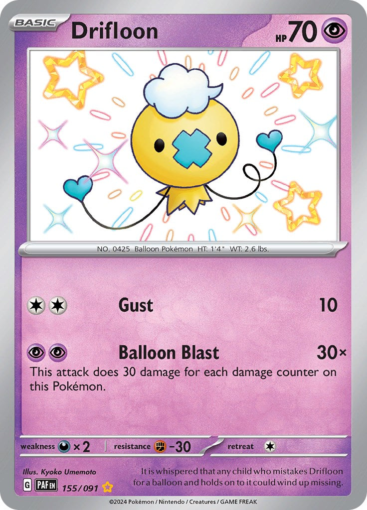 Drifloon (155/091) [Scarlet & Violet: Paldean Fates] | Tables and Towers