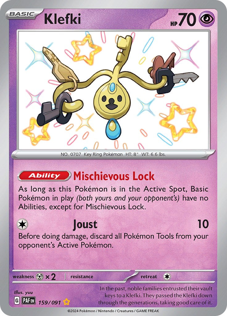 Klefki (159/091) [Scarlet & Violet: Paldean Fates] | Tables and Towers