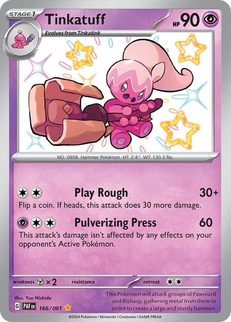 Tinkatuff (166/091) [Scarlet & Violet: Paldean Fates] | Tables and Towers