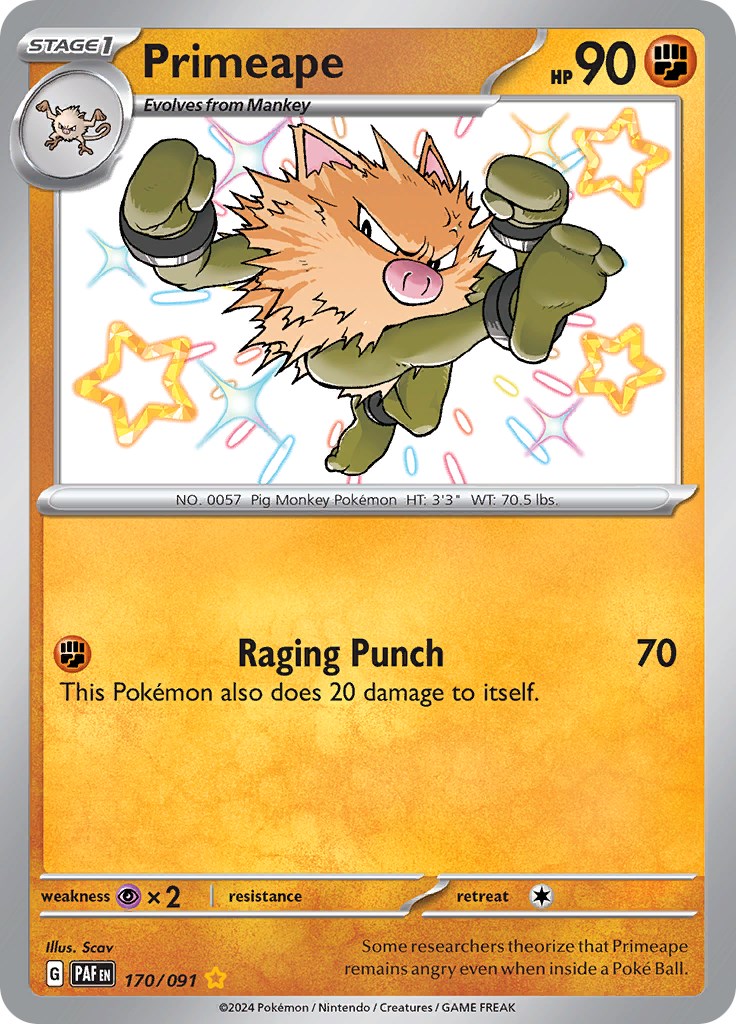 Primeape (170/091) [Scarlet & Violet: Paldean Fates] | Tables and Towers