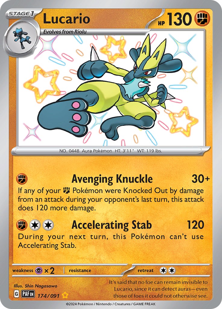 Lucario (174/091) [Scarlet & Violet: Paldean Fates] | Tables and Towers