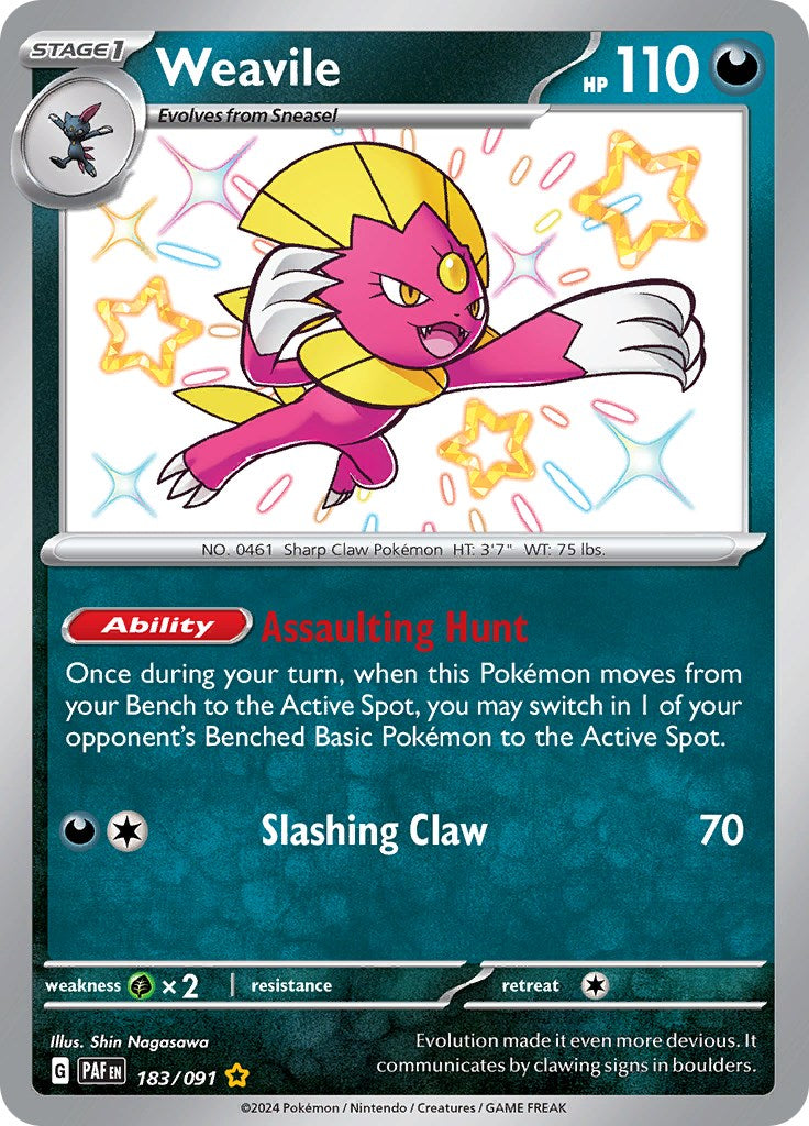 Weavile (183/091) [Scarlet & Violet: Paldean Fates] | Tables and Towers