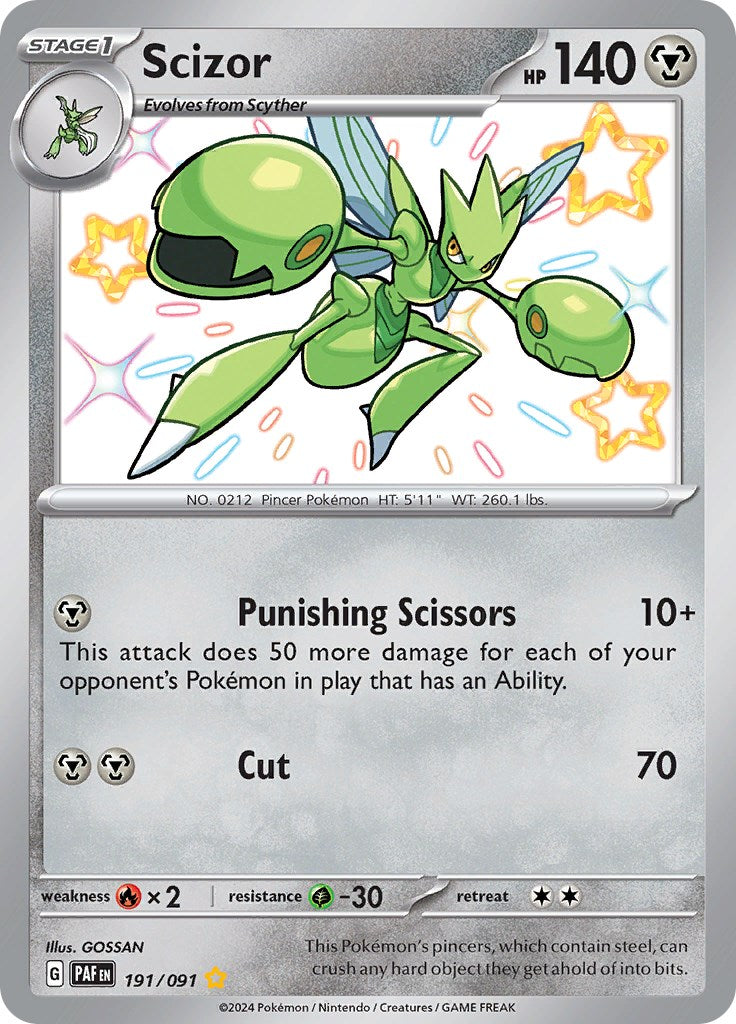 Scizor (191/091) [Scarlet & Violet: Paldean Fates] | Tables and Towers