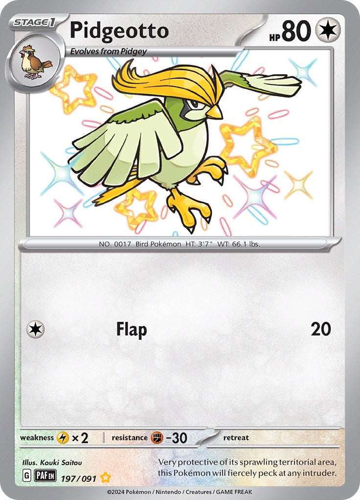 Pidgeotto (197/091) [Scarlet & Violet: Paldean Fates] | Tables and Towers