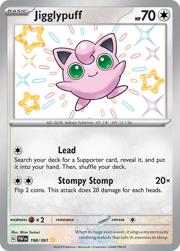 Jigglypuff (198/091) [Scarlet & Violet: Paldean Fates] | Tables and Towers