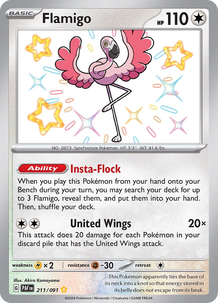 Flamigo (211/091) [Scarlet & Violet: Paldean Fates] | Tables and Towers