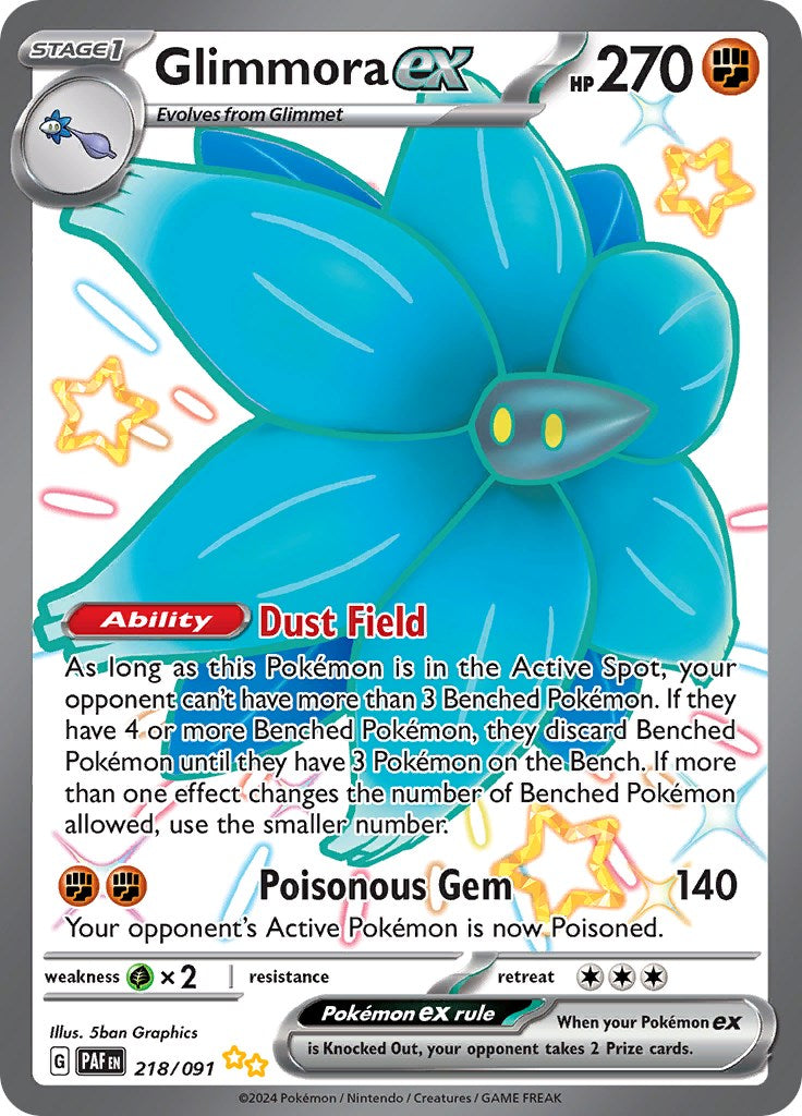 Glimmora ex (218/091) [Scarlet & Violet: Paldean Fates] | Tables and Towers