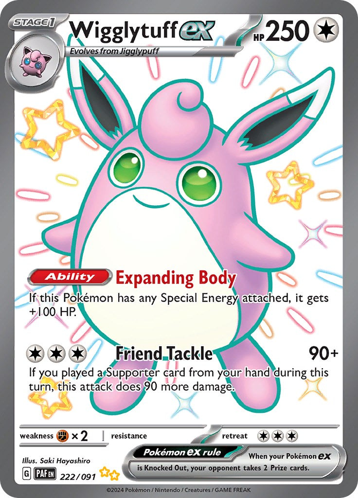 Wigglytuff ex (222/091) [Scarlet & Violet: Paldean Fates] | Tables and Towers