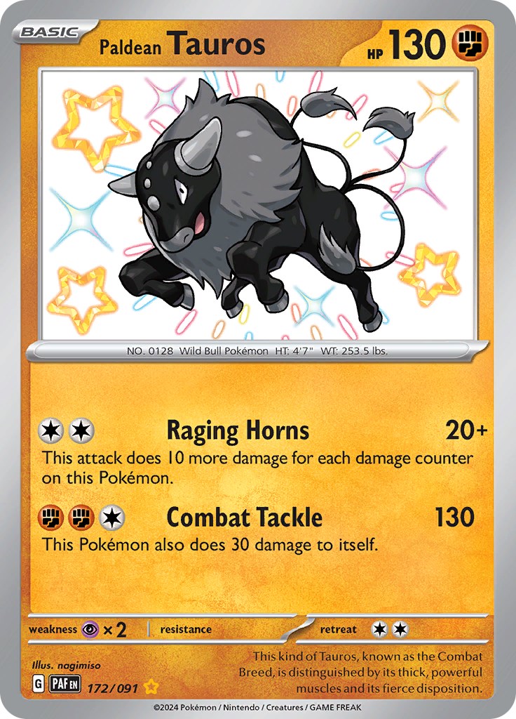 Paldean Tauros (172/091) [Scarlet & Violet: Paldean Fates] | Tables and Towers