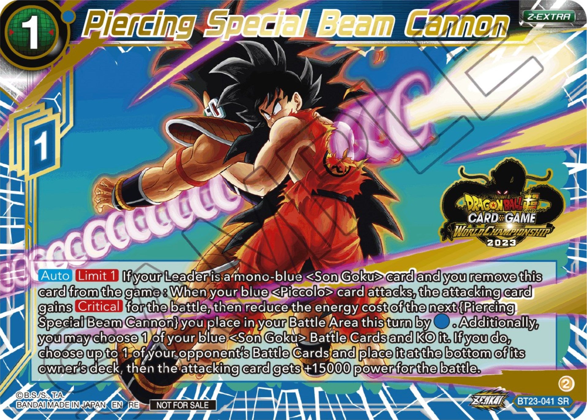 Piercing Special Beam Cannon (2023 World Championship Z-Extra Card Set) (BT23-041) [Tournament Promotion Cards] | Tables and Towers