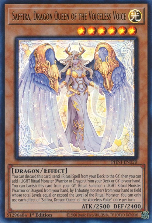 Saffira, Dragon Queen of the Voiceless Voice [PHNI-EN020] Ultra Rare | Tables and Towers